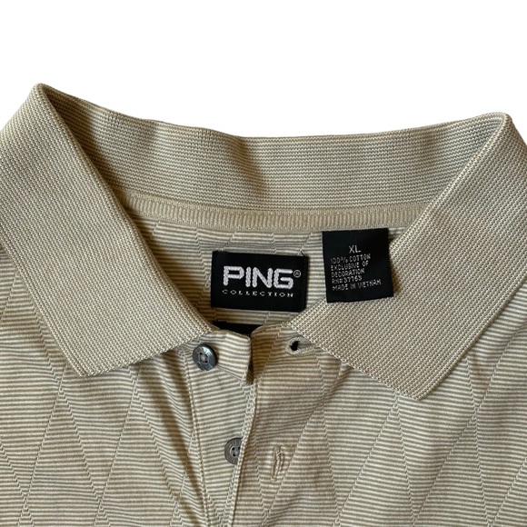 PING Collection Beige Men’s Classic Golf Polo Shirt - Size XL - Picture 5 of 5